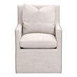 Harmony Arm Chair With Casters - Beige & Brown Fabric