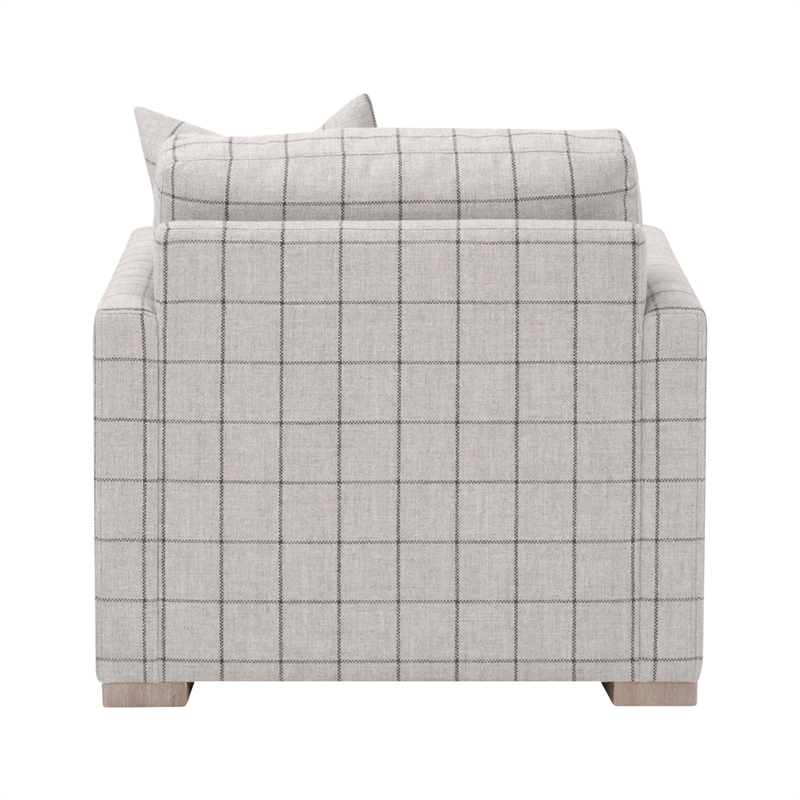 Essentials For Living Clara Slim Arm Sofa Chair in Natural Gray Oak