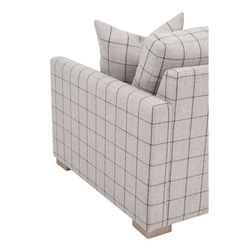 Essentials For Living Clara Slim Arm Sofa Chair in Natural Gray Oak