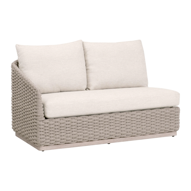 Essentials For Living Caspian Outdoor Modular Left Facing 1-Arm Sofa Off White