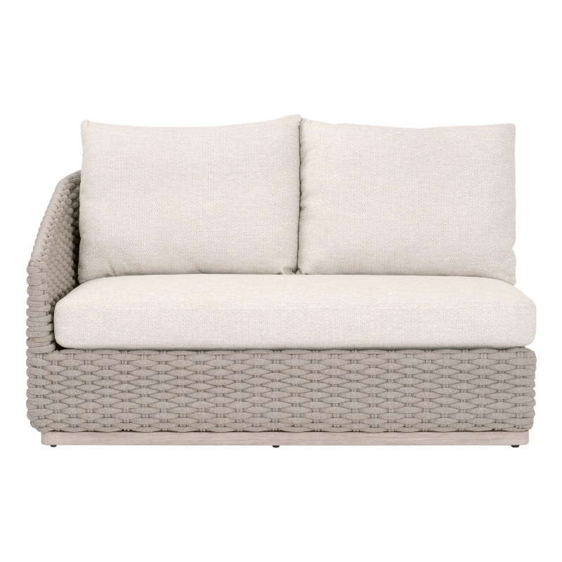 Essentials For Living Caspian Outdoor Modular Left Facing 1-Arm Sofa Off White