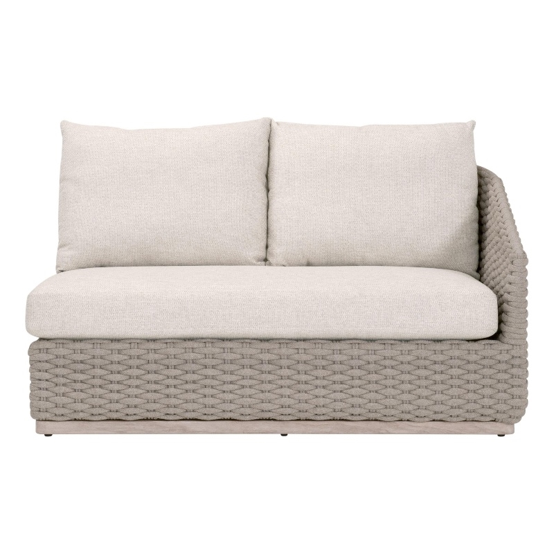 Essentials For Living Caspian Outdoor Modular Right Facing 1-Arm Sofa Off White
