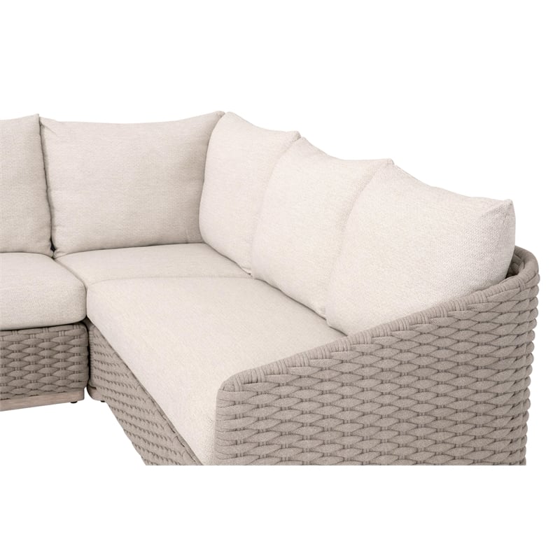 Essentials For Living Caspian Outdoor Modular Corner Sofa in Off White