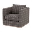 Essentials For Living Siena Plinth Base Swivel Club Chair in Natural Gray Oak