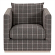 Essentials For Living Siena Plinth Base Swivel Club Chair in Natural Gray Oak
