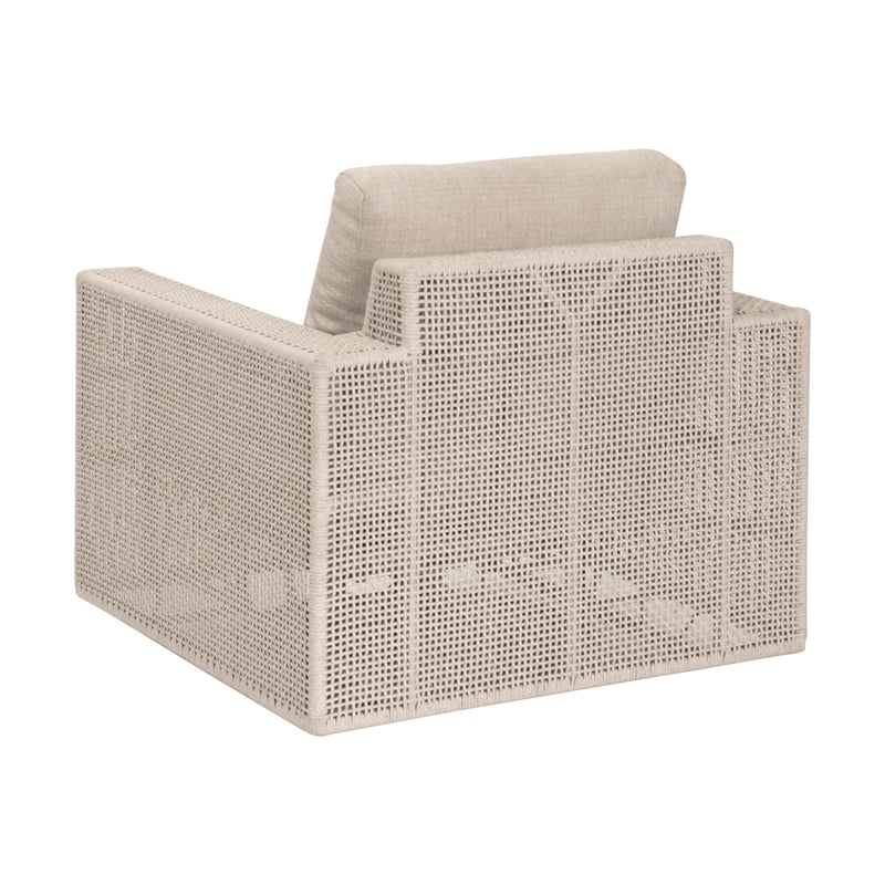 Essentials For Living Tropez Outdoor Swivel Rocker Sofa Chair in Oat