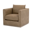 Essentials For Living Siena Plinth Base Swivel Club Chair in Natural Gray Oak