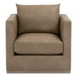 Essentials For Living Siena Plinth Base Swivel Club Chair in Natural Gray Oak