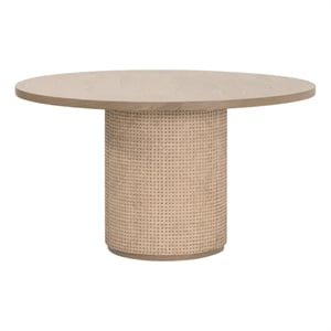 Essentials For Living Cannes 54&quot Round Dining Table in Natural Oak
