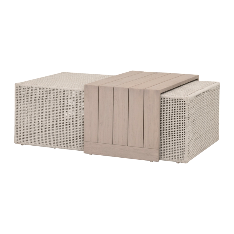 Essentials For Living Rhode Outdoor Coffee Table in Oat