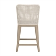 Star International Mesh Outdoor Counter Stool in Shell and Washed Ever Teak