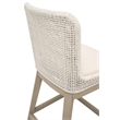 Star International Mesh Outdoor Counter Stool in Shell and Washed Ever Teak
