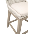 Star International Mesh Outdoor Counter Stool in Shell and Washed Ever Teak
