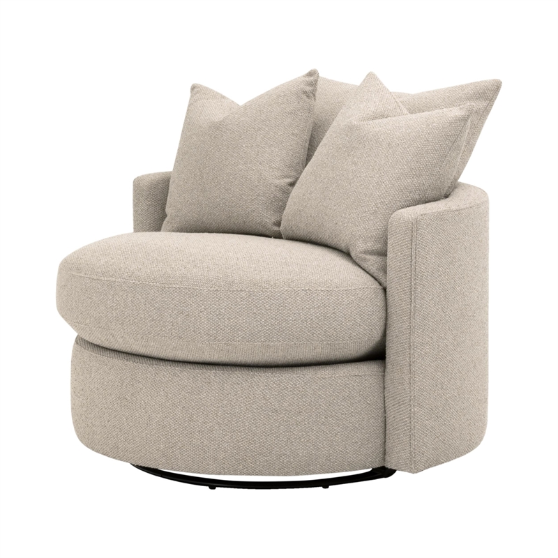 Star International Lourne Petite Swivel Sofa Chair in Jute