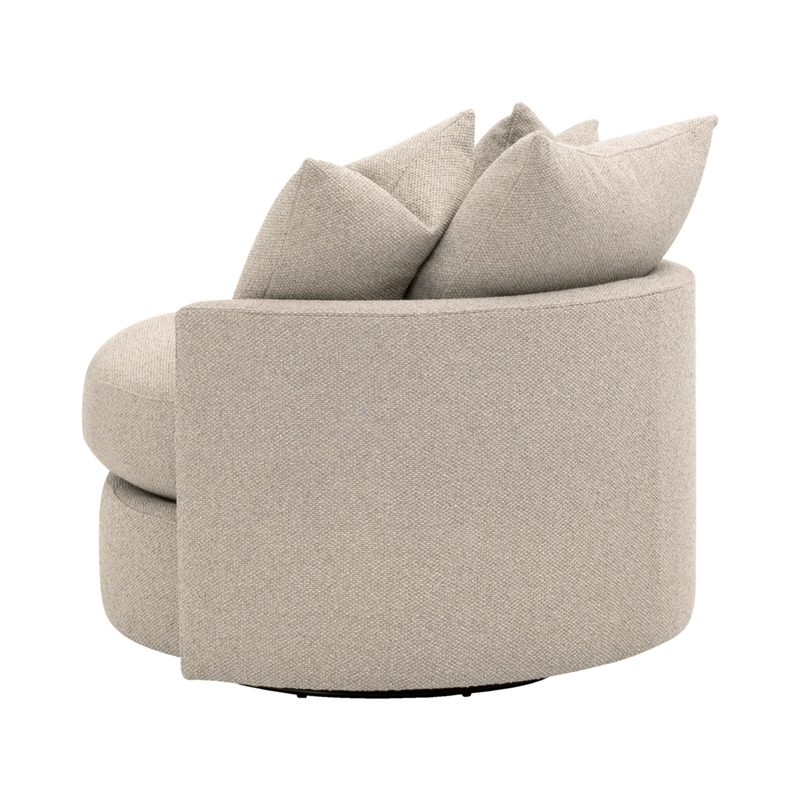 Star International Lourne Petite Swivel Sofa Chair in Jute