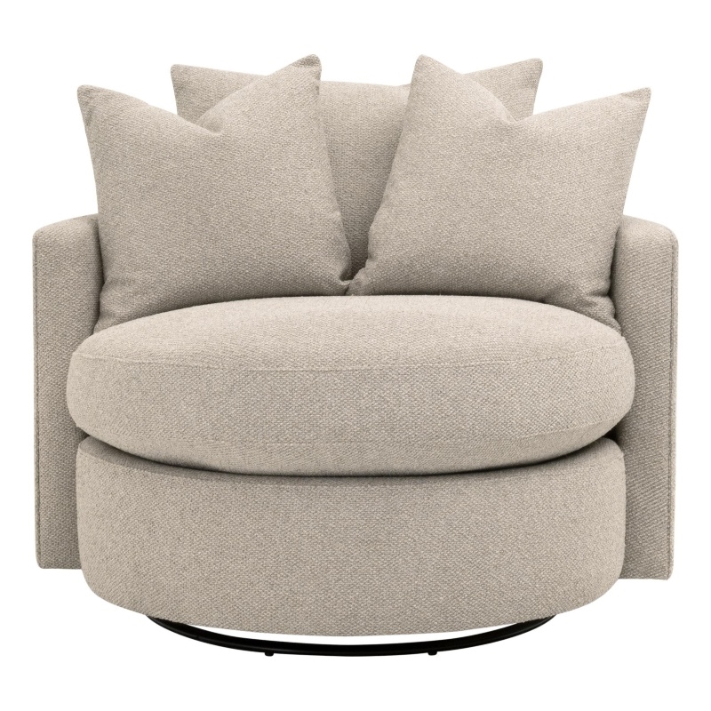 Star International Lourne Petite Swivel Sofa Chair in Jute