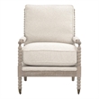 Star International Rouleau Club Chair in Linen and Natural Gray Oak