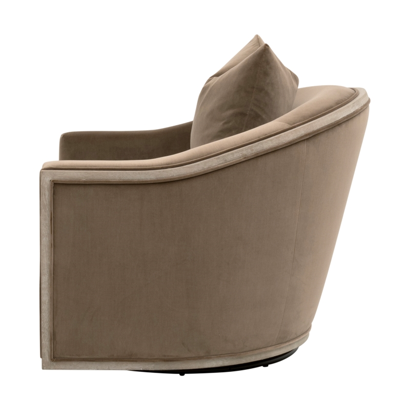 Star International Paxton Swivel Club Chair in Camel Velvet
