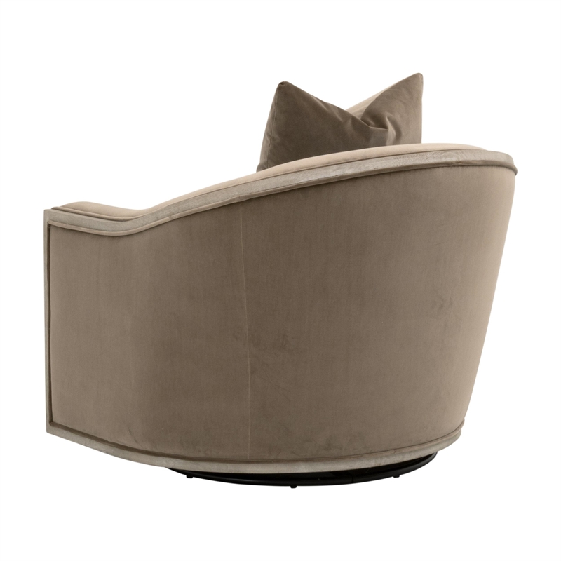 Star International Paxton Swivel Club Chair in Camel Velvet