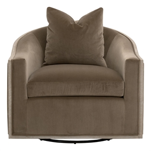 Star International Paxton Swivel Club Chair in Camel Velvet