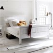 NovaSolo Halifax Queen Panel Bed Wood in Pure White