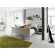 NovaSolo Halifax Queen Panel Bed Wood in Pure White