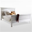 NovaSolo Halifax Queen Panel Bed Wood in Pure White