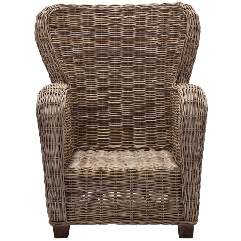 NovaSolo Wickerworks Solid Mahogany Frame Queen Chair