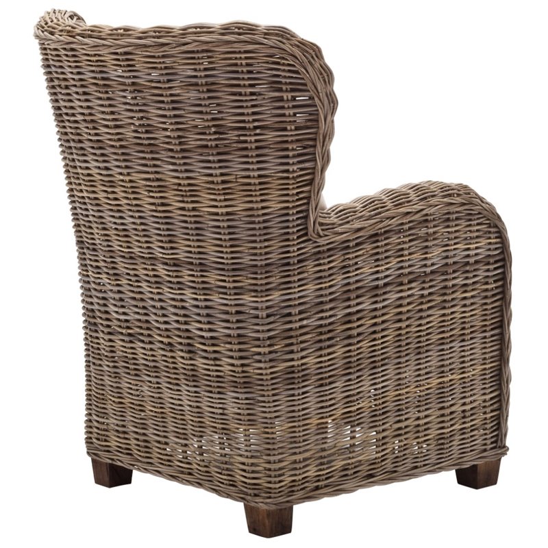 NovaSolo Wickerworks Solid Mahogany Frame Queen Chair