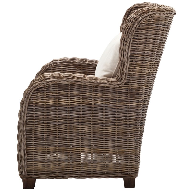 NovaSolo Wickerworks Solid Mahogany Frame Queen Chair