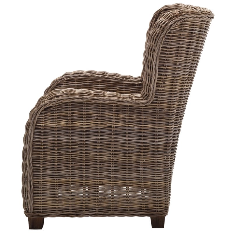 NovaSolo Wickerworks Solid Mahogany Frame Queen Chair