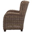 NovaSolo Wickerworks Solid Mahogany Frame Queen Chair