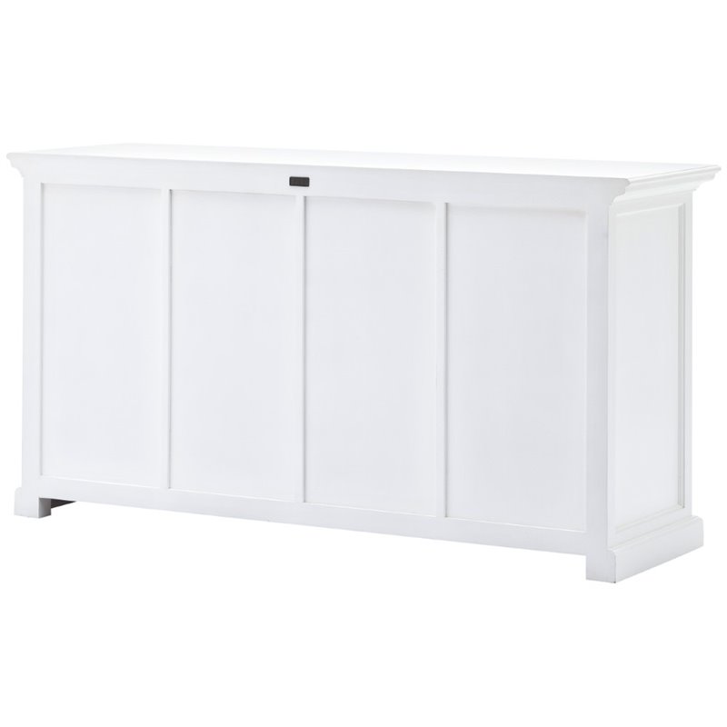 NovaSolo Halifax Buffet Table/Sideboard with 4 Baskets in Pure White