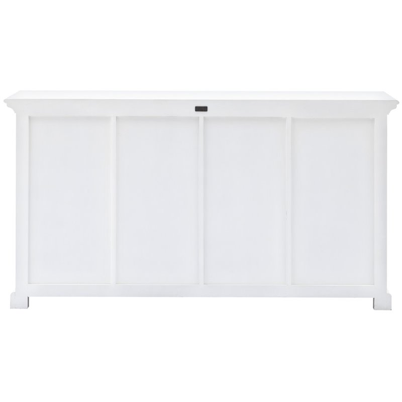 NovaSolo Halifax Buffet Table/Sideboard with 4 Baskets in Pure White