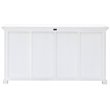 NovaSolo Halifax Buffet Table/Sideboard with 4 Baskets in Pure White