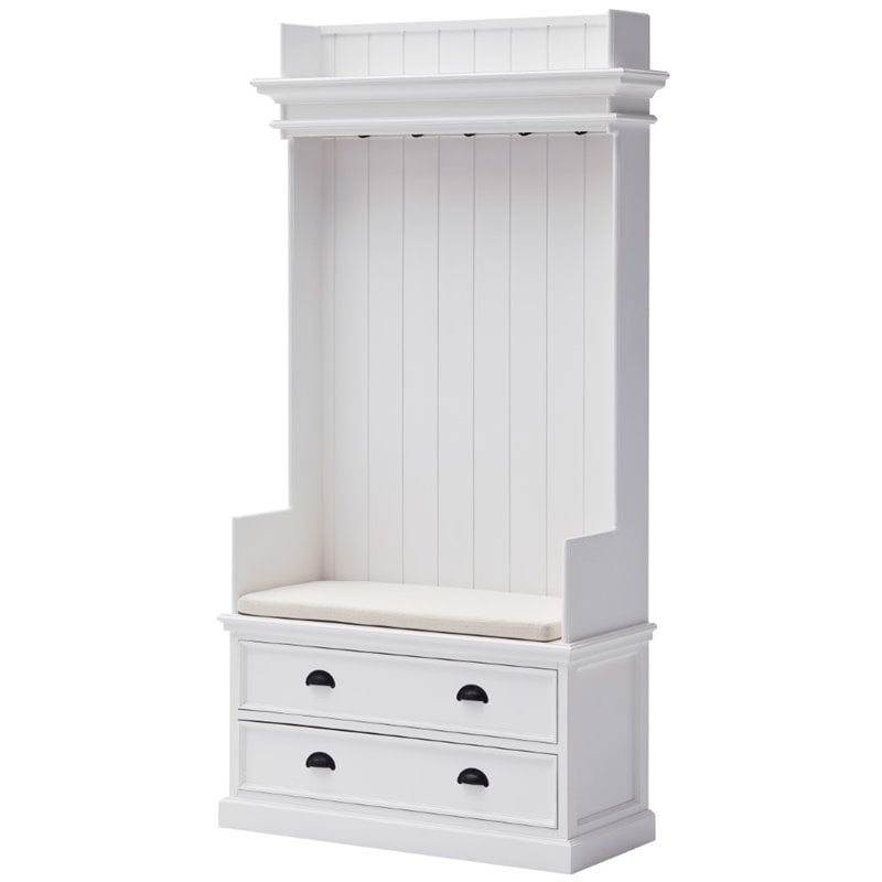 NovaSolo Halifax Hall Tree in Pure White