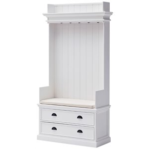 NovaSolo Halifax Hall Tree in Pure White