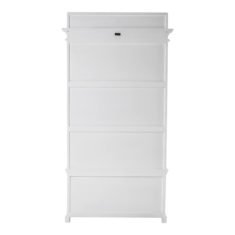 NovaSolo Halifax Hall Tree Wood in Pure White