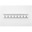 NovaSolo Halifax 8-Hook Mahogany Wood Coat Rack in Classic White