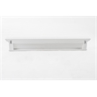 NovaSolo Halifax 8-Hook Mahogany Wood Coat Rack in Classic White