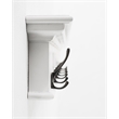 NovaSolo Halifax 8-Hook Mahogany Wood Coat Rack in Classic White