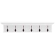 NovaSolo Halifax 6-Hook Coat Rack in Pure White