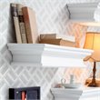 NovaSolo Halifax Medium Floating Wall Shelf in Pure White