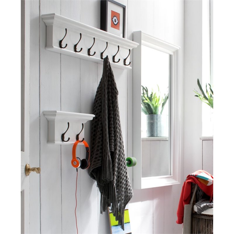 NovaSolo Halifax 2-Hook Coat Rack in Pure White