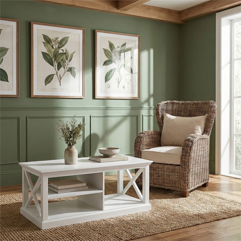 NovaSolo Halifax Coffee Table Wood in Pure White