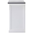 NovaSolo Halifax Contrast Sliding Door Buffet in Pure White and Black