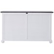 NovaSolo Halifax Contrast Sliding Door Buffet in Pure White and Black