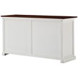 NovaSolo Halifax Accent Classic Buffet in Pure White and Dark Wood