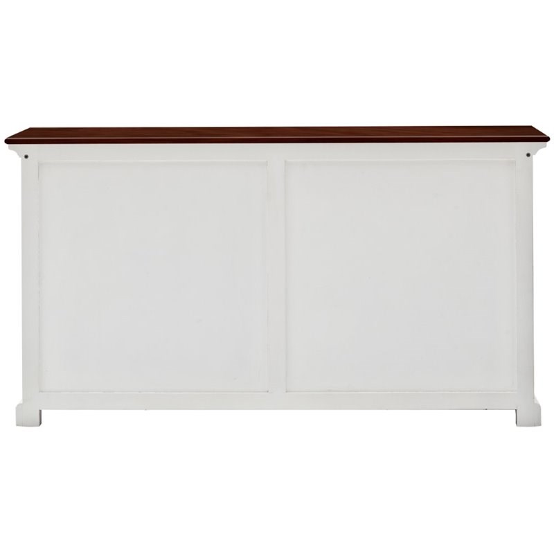 NovaSolo Halifax Accent Classic Buffet in Pure White and Dark Wood