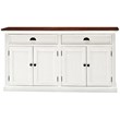NovaSolo Halifax Accent Classic Buffet in Pure White and Dark Wood